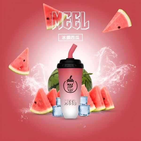 MEEL奶茶杯-西瓜 MEEL奶茶杯 6000 PUFFS 拋棄式電子煙 可充電一次性煙桿