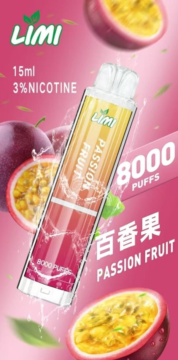 LIMI 8000 PUFFS 發光拋棄式電子煙 台灣電子煙批發 現貨