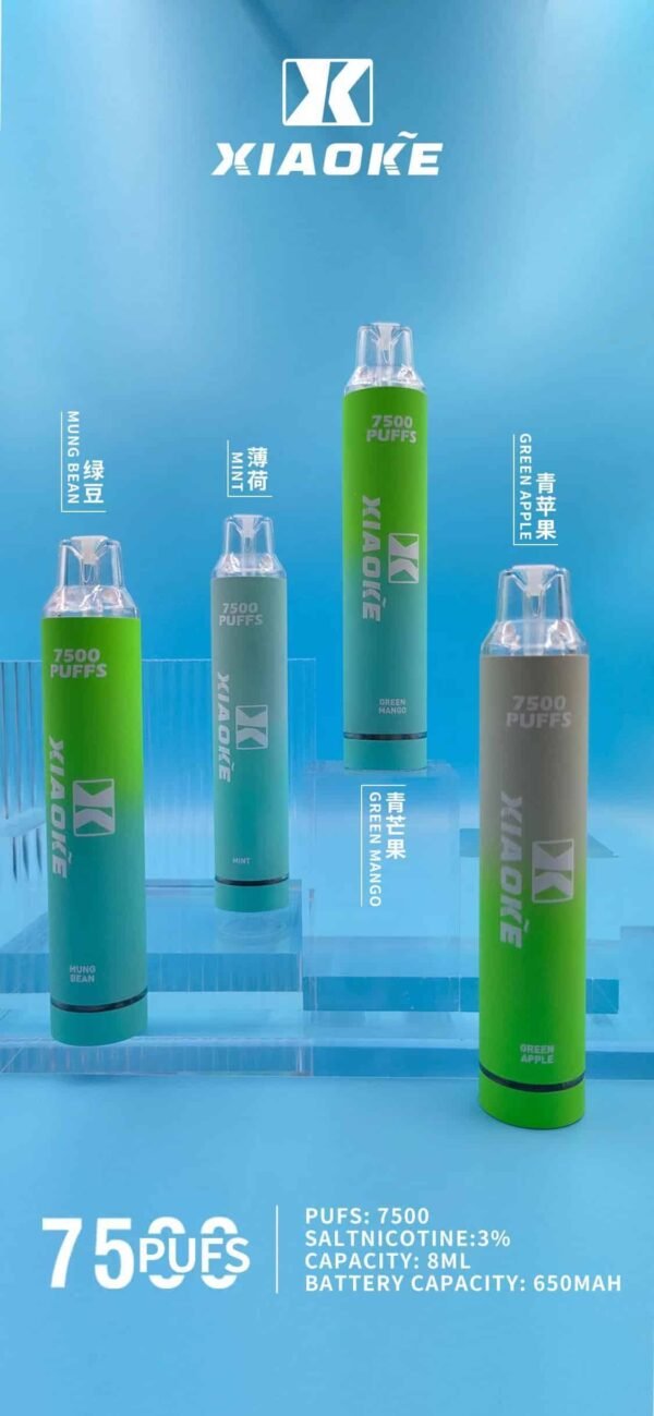 8-1.jpg XIAOKE 7500 PUFFS 梟客棄式抛電子煙 一次性霧化桿推薦·