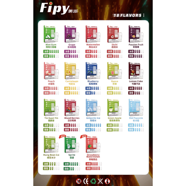 fipy一代煙彈 Fipy 果派煙彈 一代通用霧化彈|買6盒直接送主機